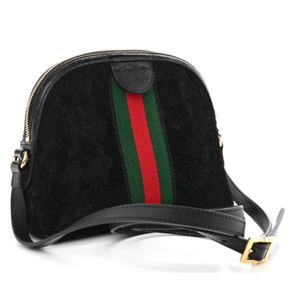 Gucci Suede Patent Web GG Small Ophidia Shoulder Bag - Picture 2 of 7